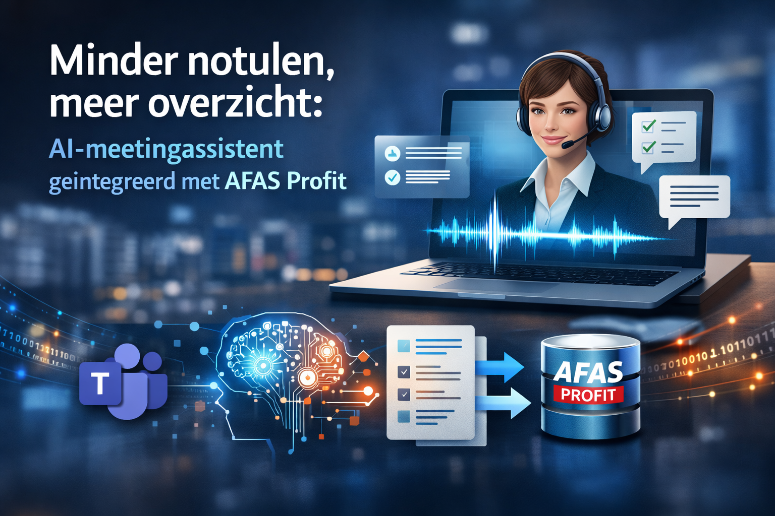 Minder notulen, meer overzicht: AI-meetingassistent geïntegreerd met AFAS Profit